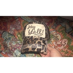 Cheetah Print “Hey Y’all” Hat
